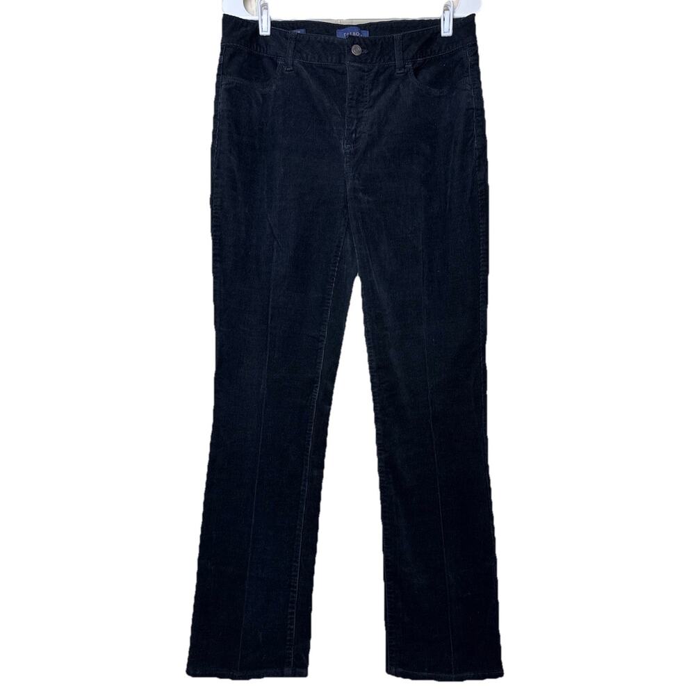 Talbots Womens Sz 8 Heritage Corduroy Jeans Pants Black Mid Rise Straight Leg - Picture 3 of 8